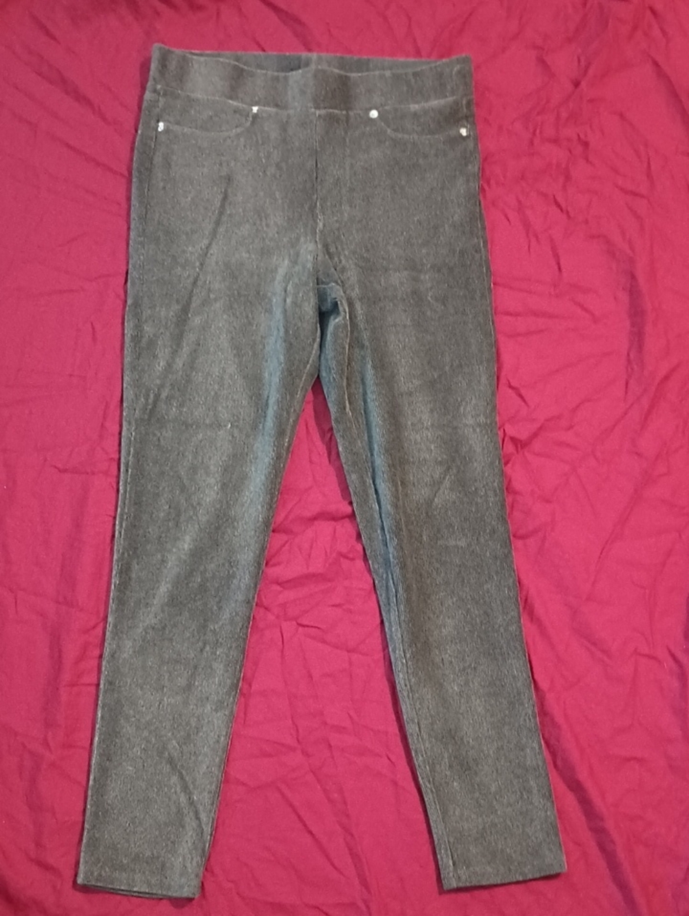 Michael Kors Charcoal Gray Jeggings Woman's M Soft Stretchy Warm Professional
